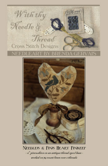 Needles & Pins Heart Pinkeep