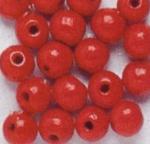 Perle in legno rosse 1.2 cm