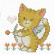 Cat with arrow