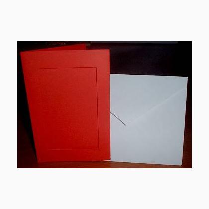 Carte avec ouverture rectangulaire: rouge