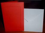 Carte avec ouverture rectangulaire: rouge