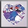 13047 Large Heart Crystal AB