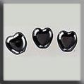 12247 Small Channeled Heart Bright Hematite