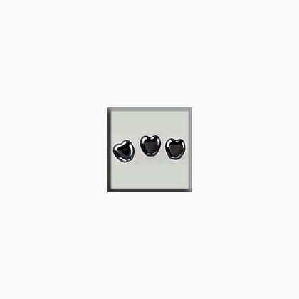 12247 Small Channeled Heart Bright Hematite