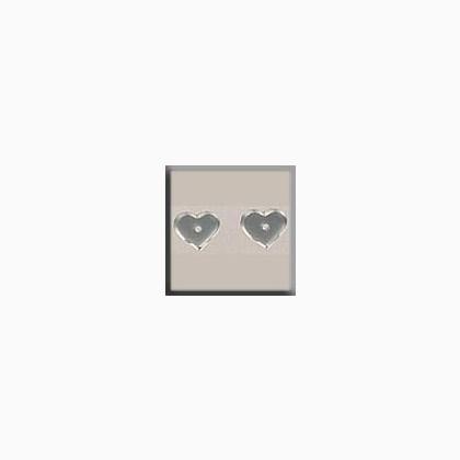 12234 Very Petite Flat Heart Matte Crystal