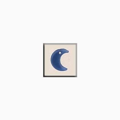 12186 Small Crescent Moon Matte Light Sapphire