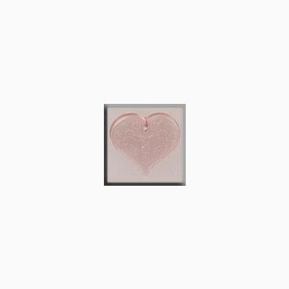 12182 Medium Floral Emb. Heart Pale Rose