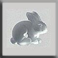 12135 Sitting Bunny Matte Crystal