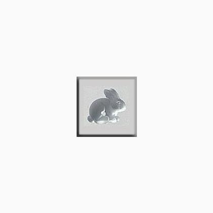 12135 Sitting Bunny Matte Crystal