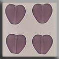 12091 Medium Channeled Heart Matte Amethyst
