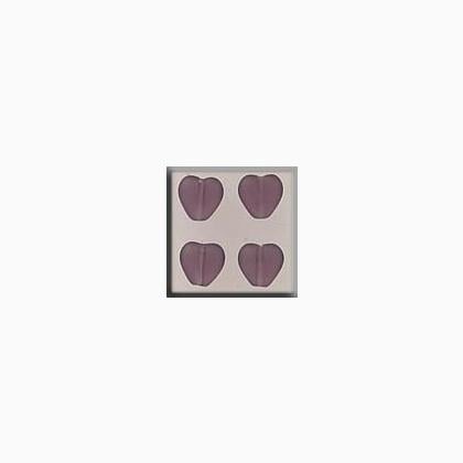 12091 Medium Channeled Heart Matte Amethyst