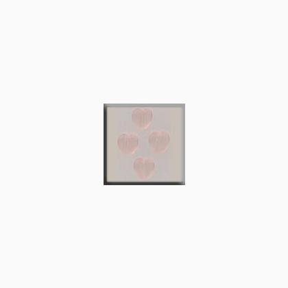 12086 Small Channeled Heart Matte Rosaline