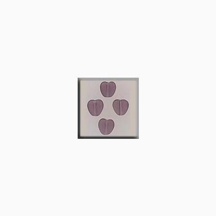 12085 Small Channeled Heart Matte Amethyst