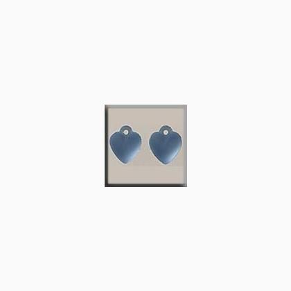 12076 Very Sm Domed Heart Matte Lt Sapphire