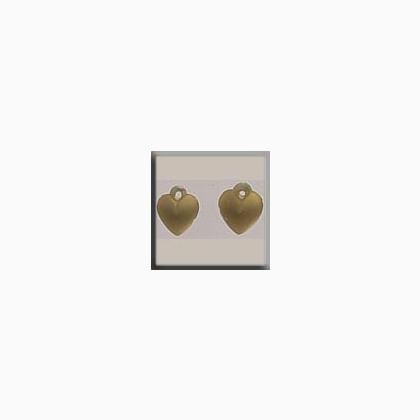 12075 Very Sm Domed Heart Matte Gold