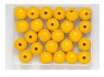Wood Beads 1.2cm. Yellow