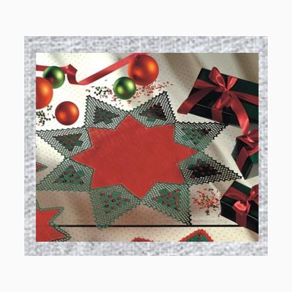 Napperon Etoile Couleur Argent (grande) 32x32
