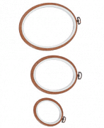 Cadre-Métier: oval bois 13.5x10