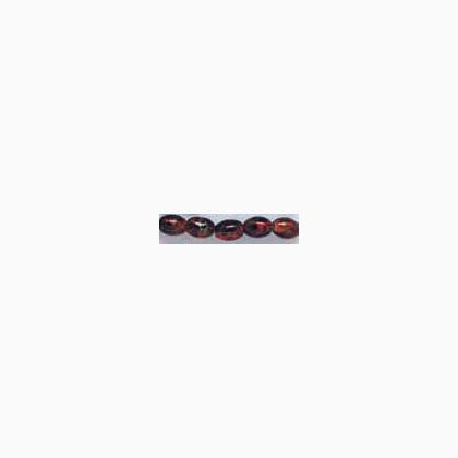 Perles de verre marbré 7 mm, 16 g, rouge/or
