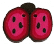 1103S - Small Ladybug, Cranberry