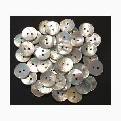 Boutons ronds en nacre 15mm. blanc