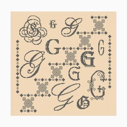 Sampler Letter G
