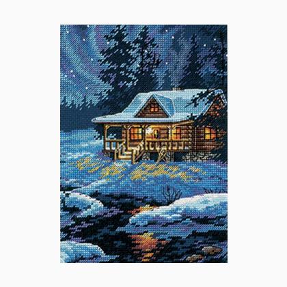 Moonlit Cabin