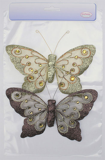 Papillons aux Strass - 18cm (2)