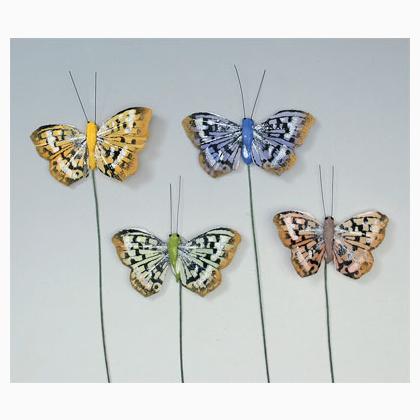 Papillons aux plumes (4) - 5cm.