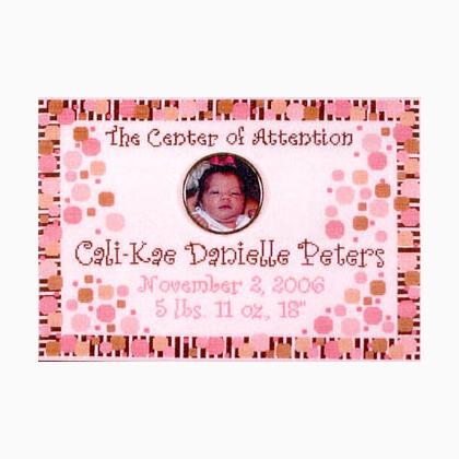 Center Of Attention Birth Announcement