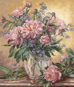Peonies & Canterbury Bells