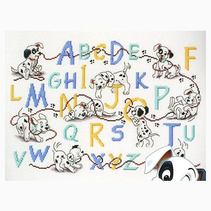 Abillyn Kit Point De Croix Pré-imprimé – Cinq Dalmatiens Jouant Du Piano, 47×39 Cm, Tissu 11CT, Idéal Débutants & Cadeau
