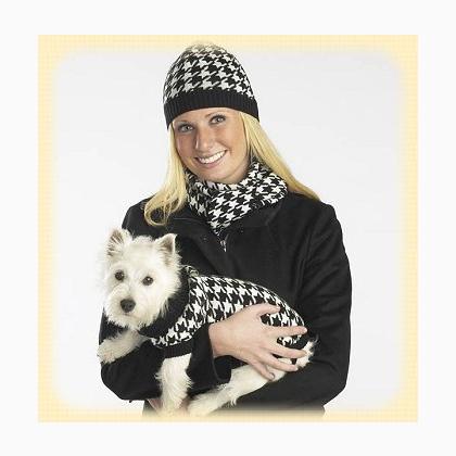 Set chapeau et écharpe Oxford Houndstooth