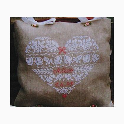 Coussin \"Rose\" (grille)