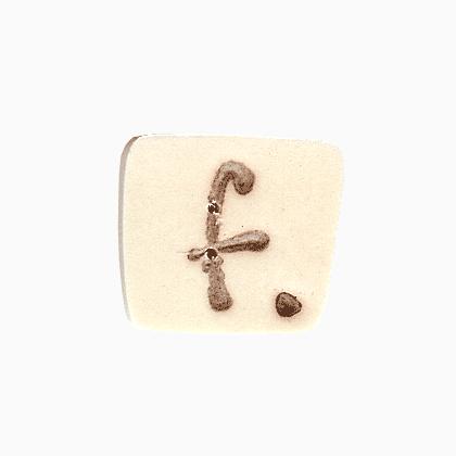 0400F - Tea-dyed Letter F