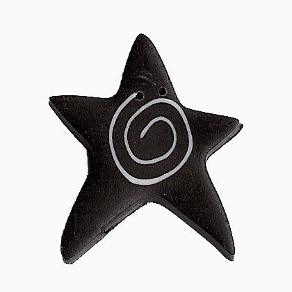 3503X - Extra Large Black Swirly Star