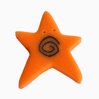 3504X - Extra Large Orange Swirly Star