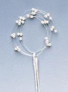 Lacet de perles: 50mm. blanc