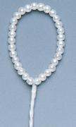 Lacet de perles: 35mm. blanc