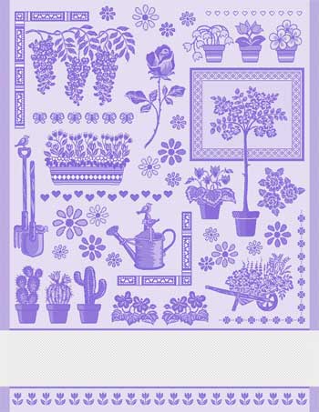 Come una volta: Jardin - serviette lilas