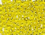 Rocailles - Transp. avec argent 2,6mm. - Jaune