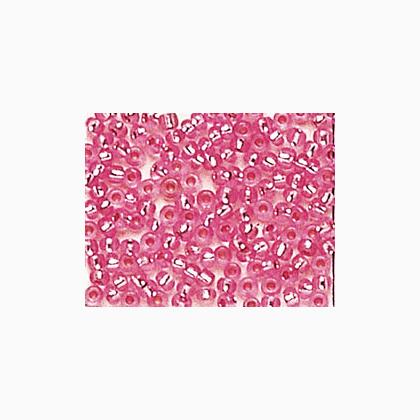 Rocailles - Transp. avec argent 2,6mm. - Rose