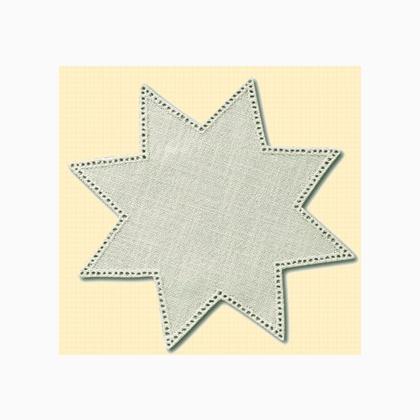 Dentelle étoile - Crème 20x20