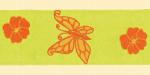 Ruban velour: Papillons - vert