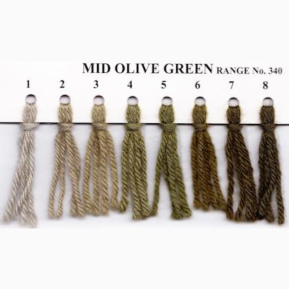 Crewel Wool Hank - Mid Olive Green 342