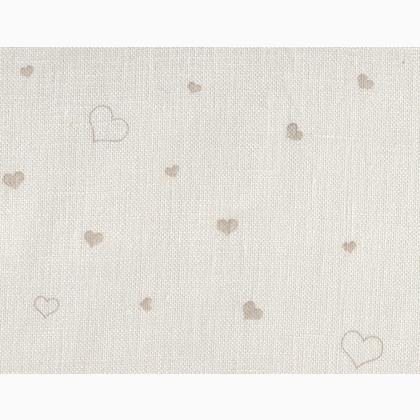 Lin 30cm. - Coeurs Ecru et Naturel