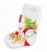 Chaussette Père Noël et rennes