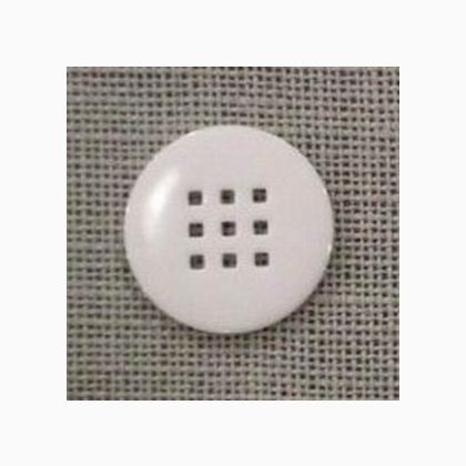 Bouton 9 trous - blanc