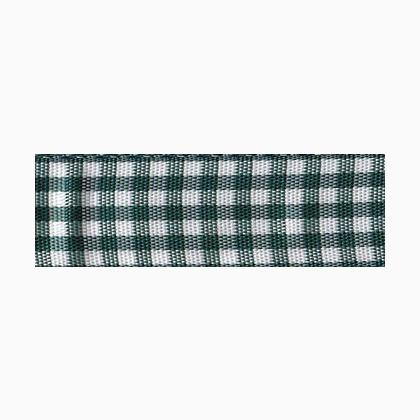 Ruban Vichy 25mm - Vert Bouteille