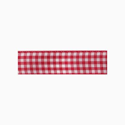 Ruban Vichy 25mm - Rouge